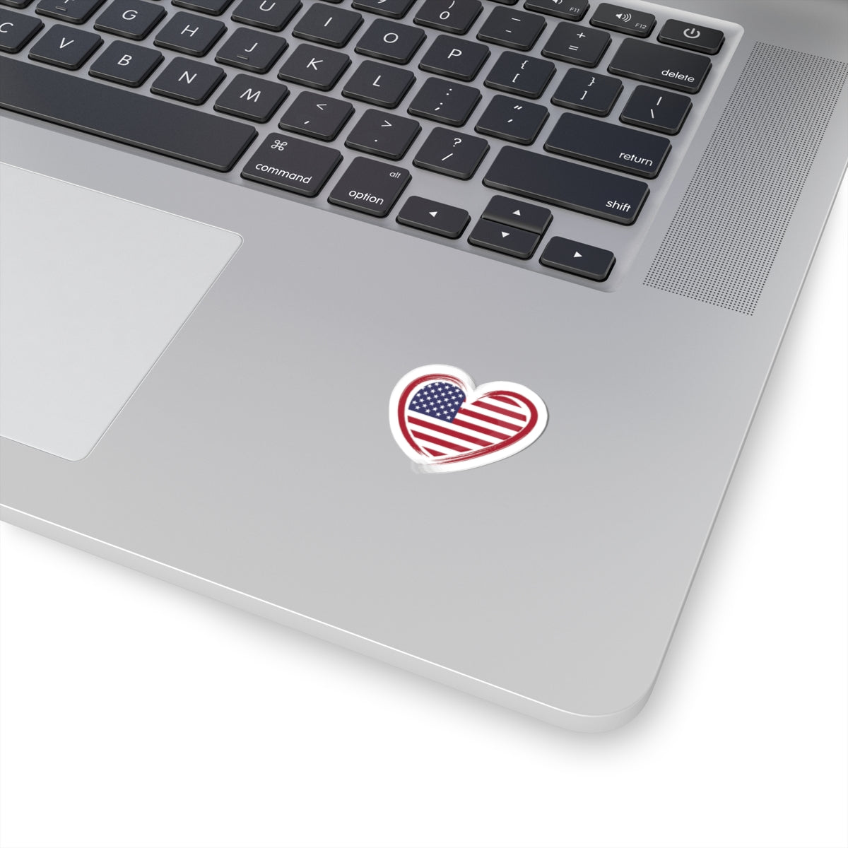 American Flag Heart Kiss-Cut Stickers, Love Stickers, Laptop Decals, Holiday Decor, USA Pride Gifts, Independence Day Decor
