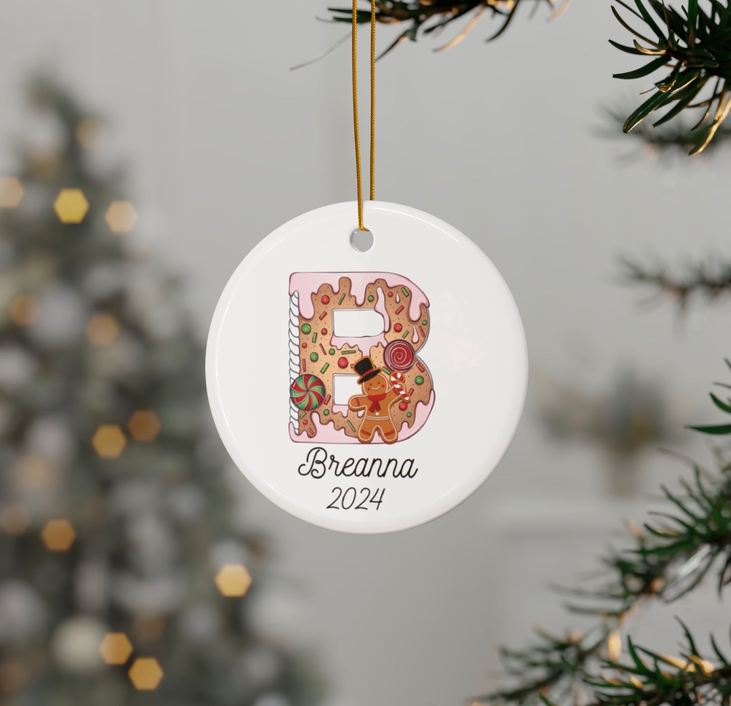 Personalized Letter Name Christmas Ornament