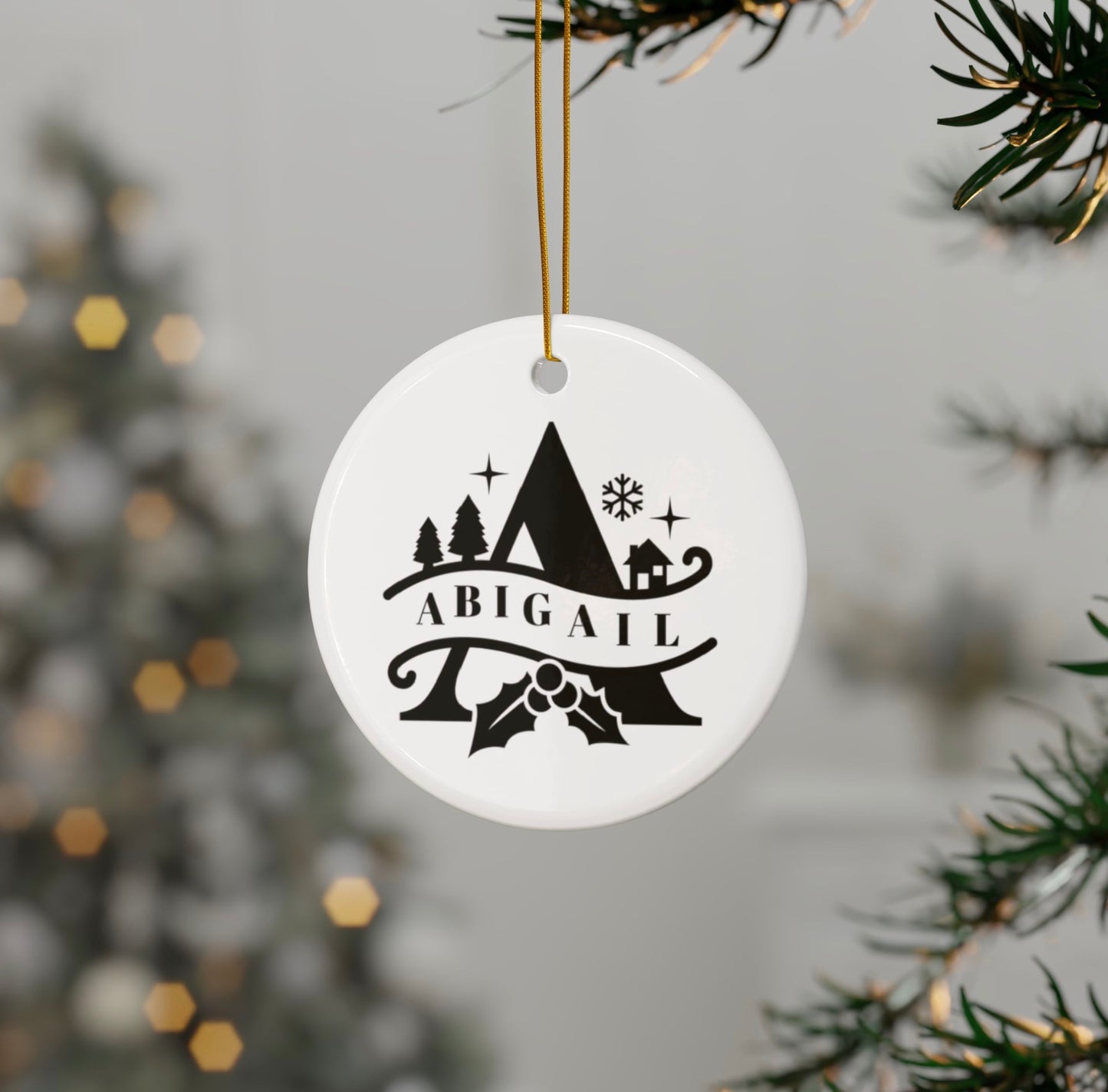 Personalized Letter Name Christmas Ornament
