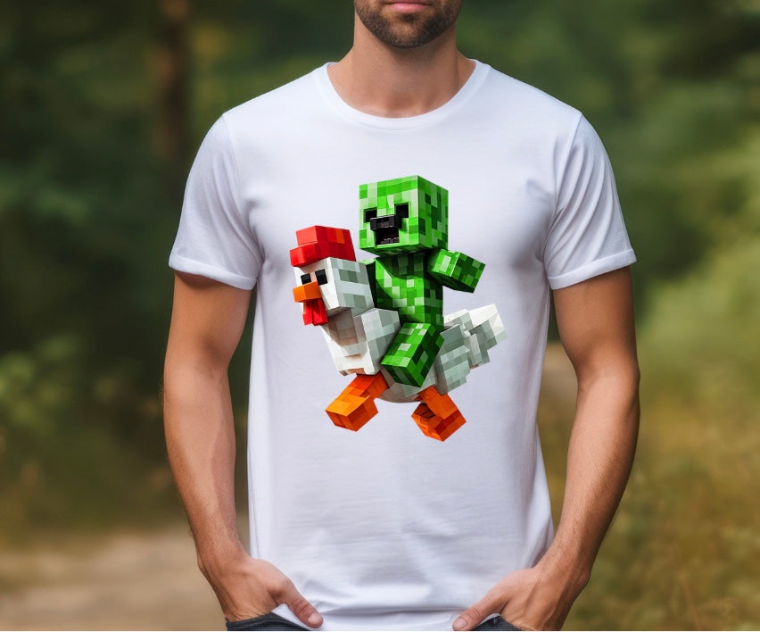 Minecraft Chicken & Jocky T-shirt