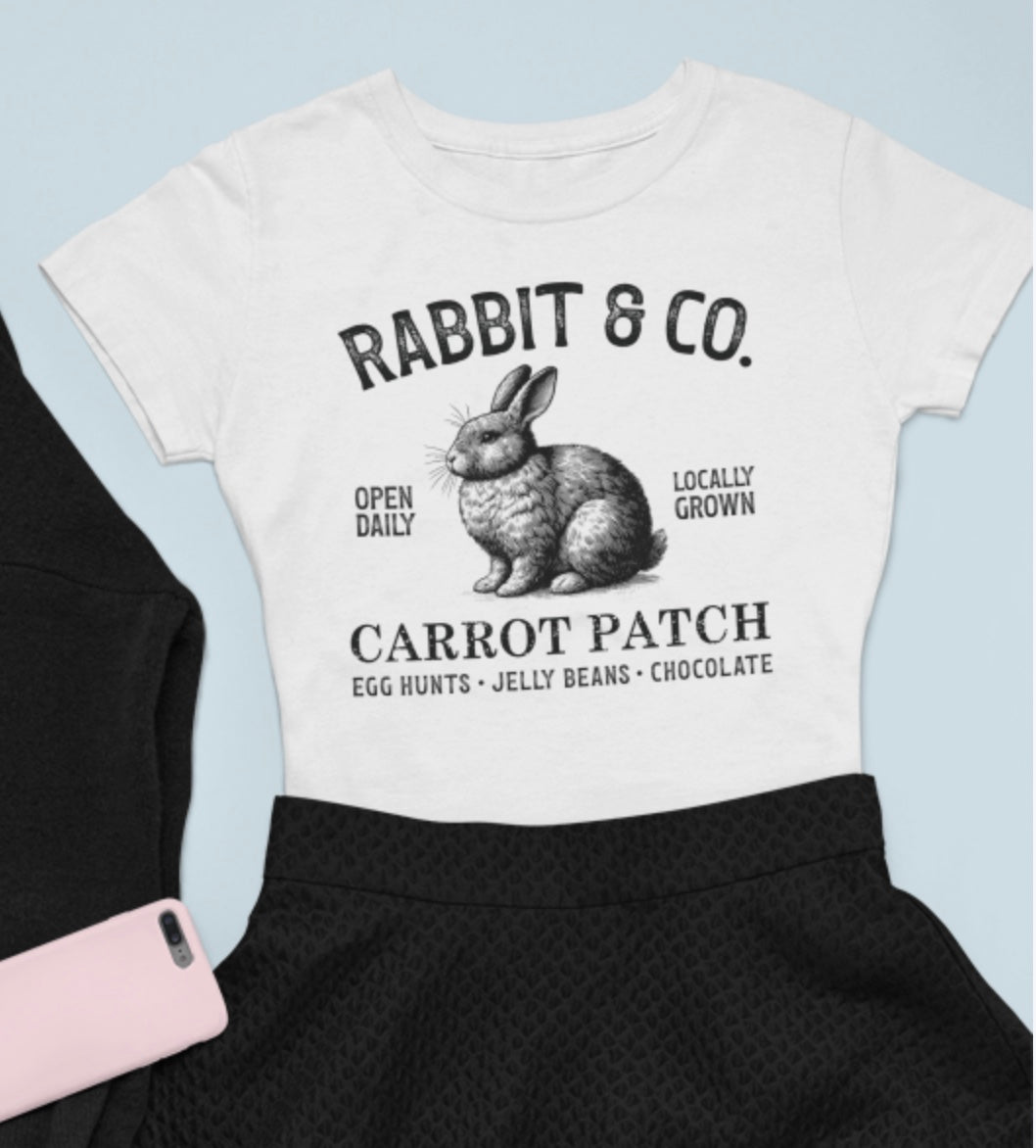 Vintage Easter Rabbit & Co Carrot Patch T-Shirt/Crewneck