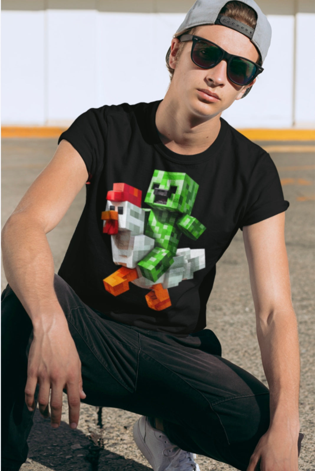 Minecraft Chicken & Jocky T-shirt