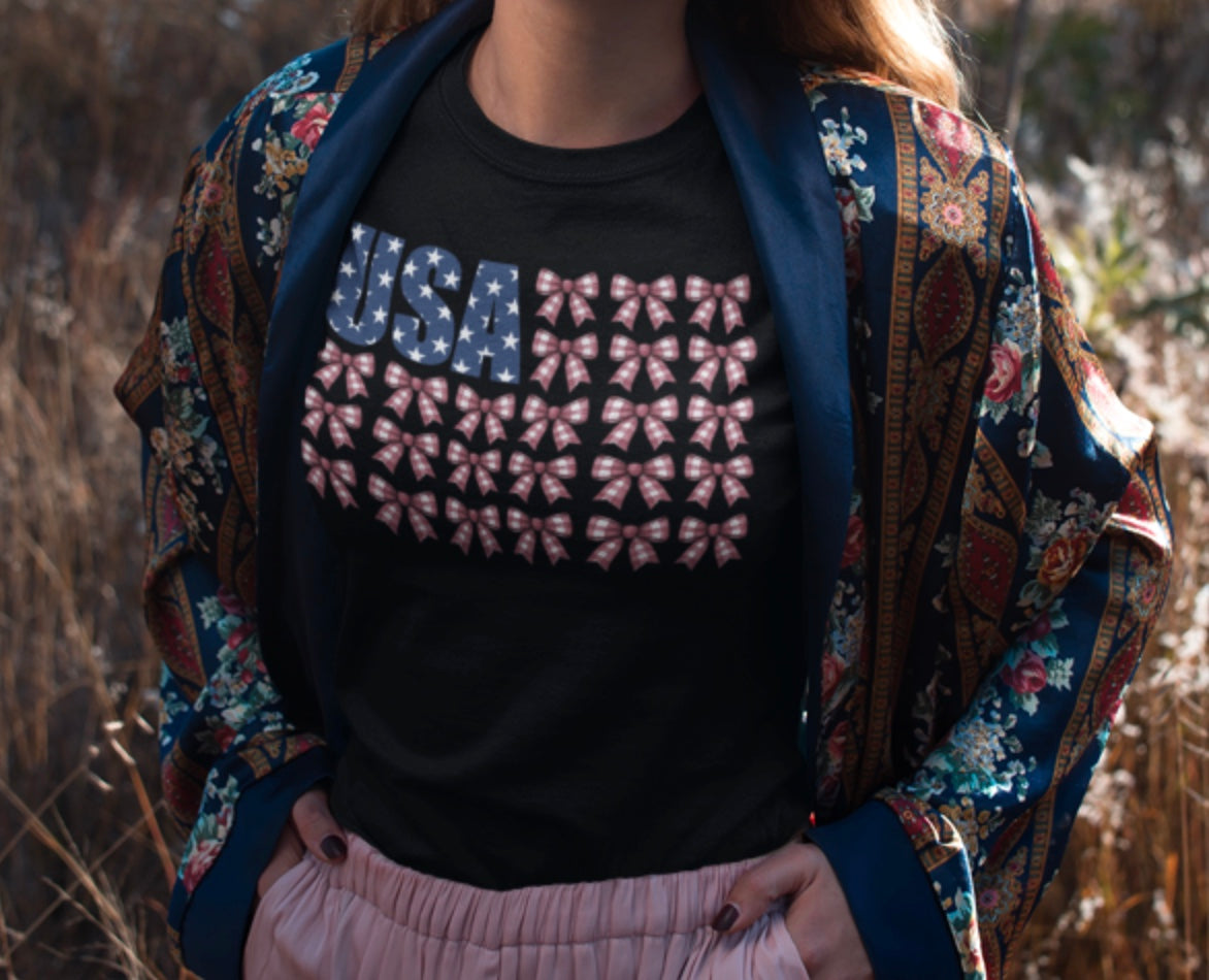 USA Coquette Flag in Bows