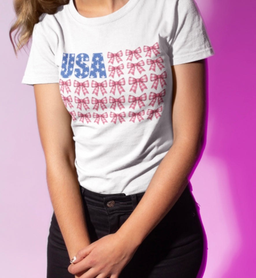 USA Coquette Flag in Bows