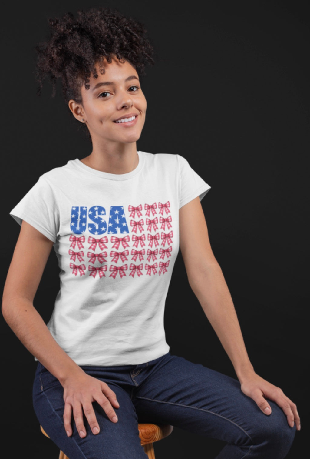 USA Coquette Flag in Bows